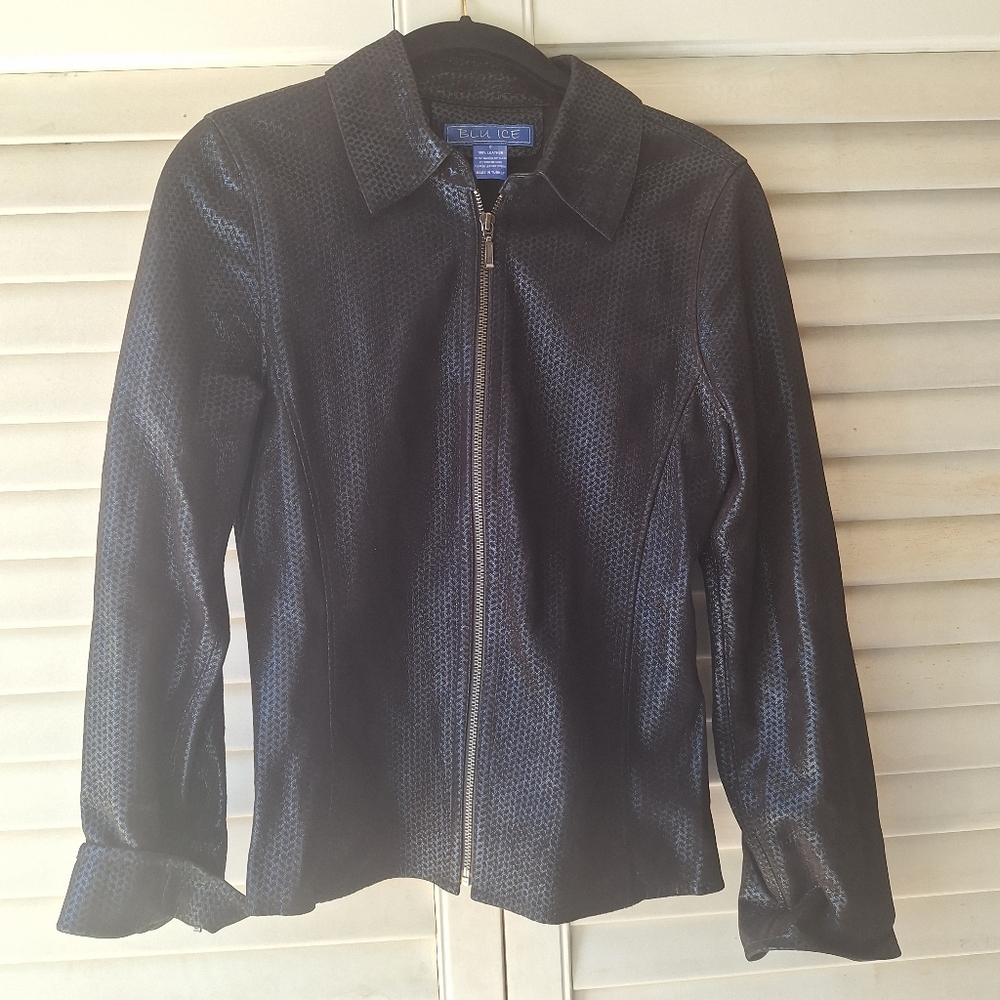 Blue Ice Designer 100% Leather Jacket